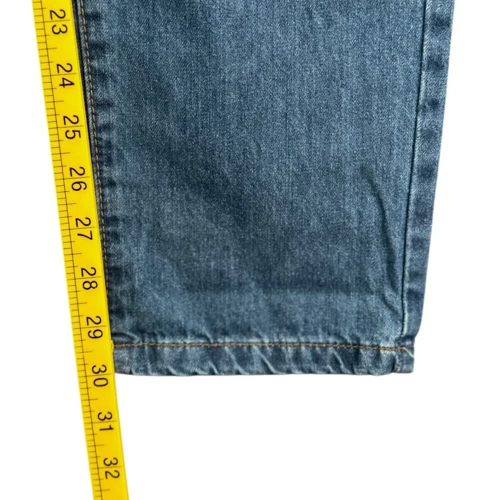 Parisian Medium Blue Wash Distressed Boyfriend High Waist Jeans Size‎ 6